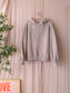10DAYS oversized organic cotton eyelet hoodie mauve