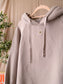 10DAYS oversized organic cotton eyelet hoodie mauve