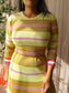 10FEET knitted lurex maxi jurk golden yellow