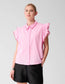 Shoeby embroidery ruffle top pink lemonade