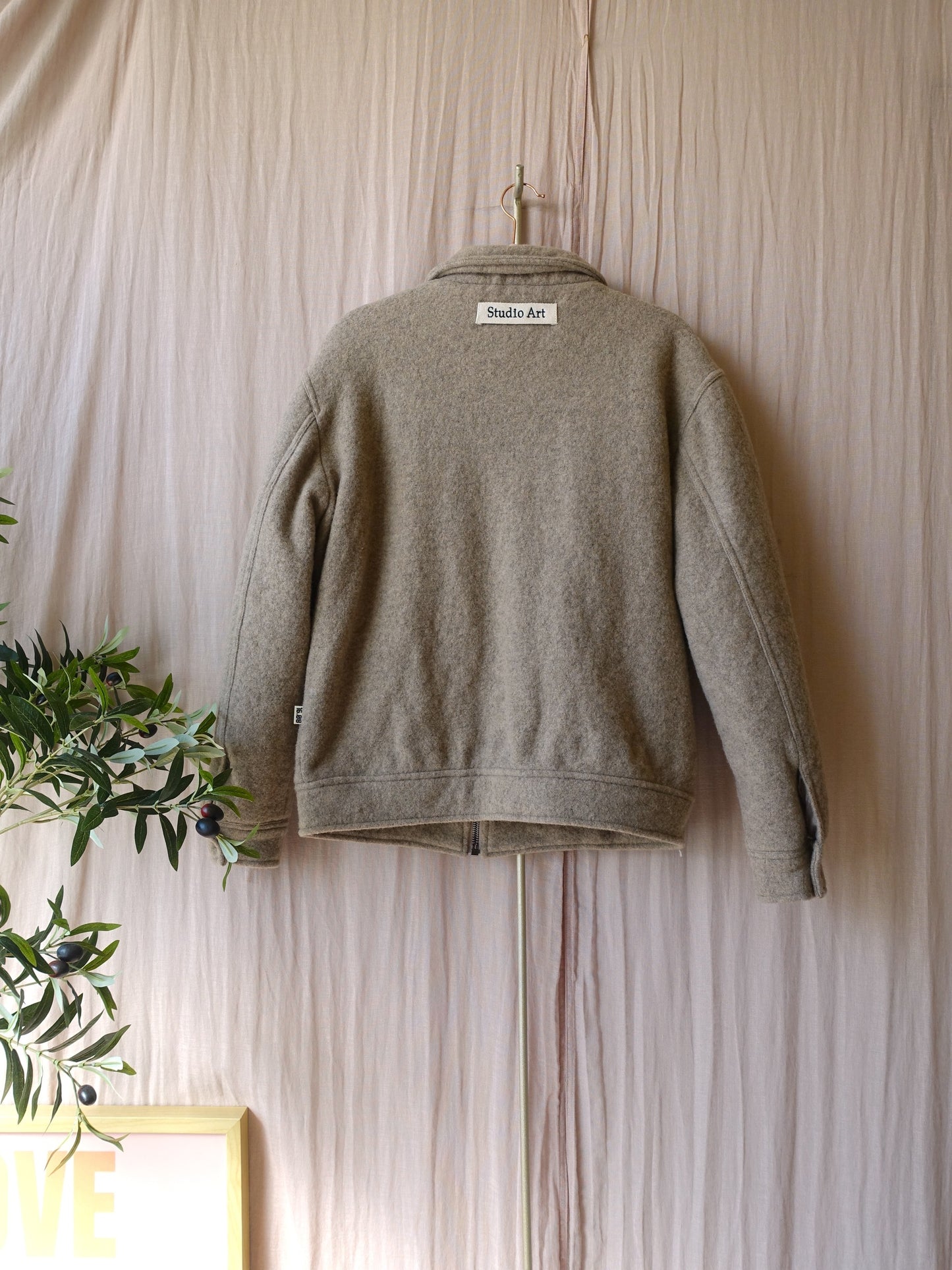 1608 WEAR wool bomber jacket oatmeal taupe