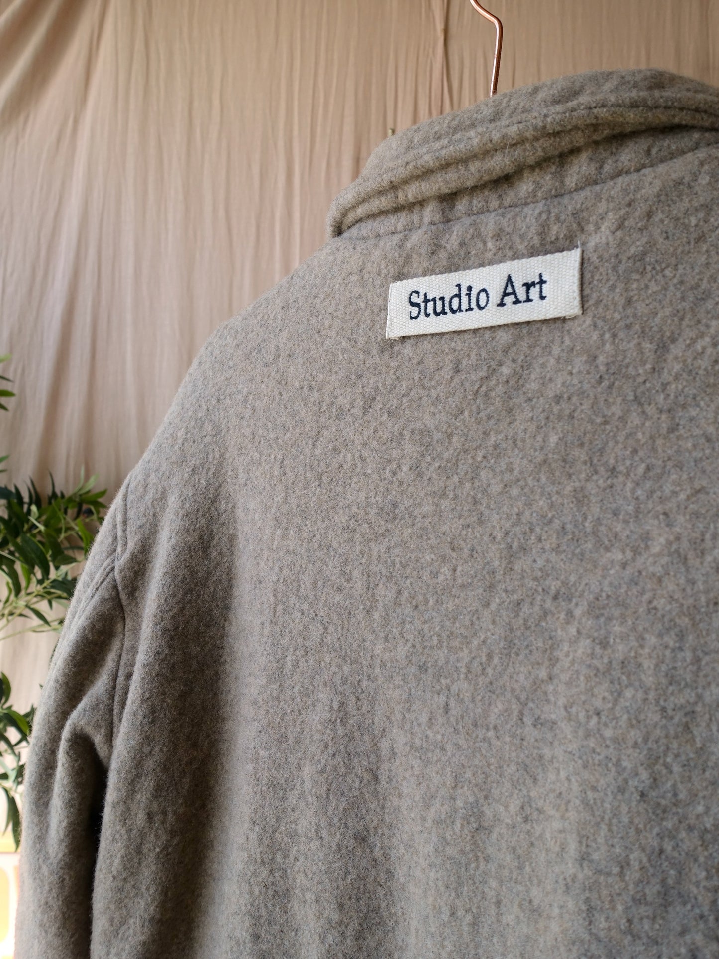 1608 WEAR wool bomber jacket oatmeal taupe