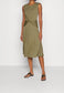 Lauren Ralph Lauren twist front jersey dress army