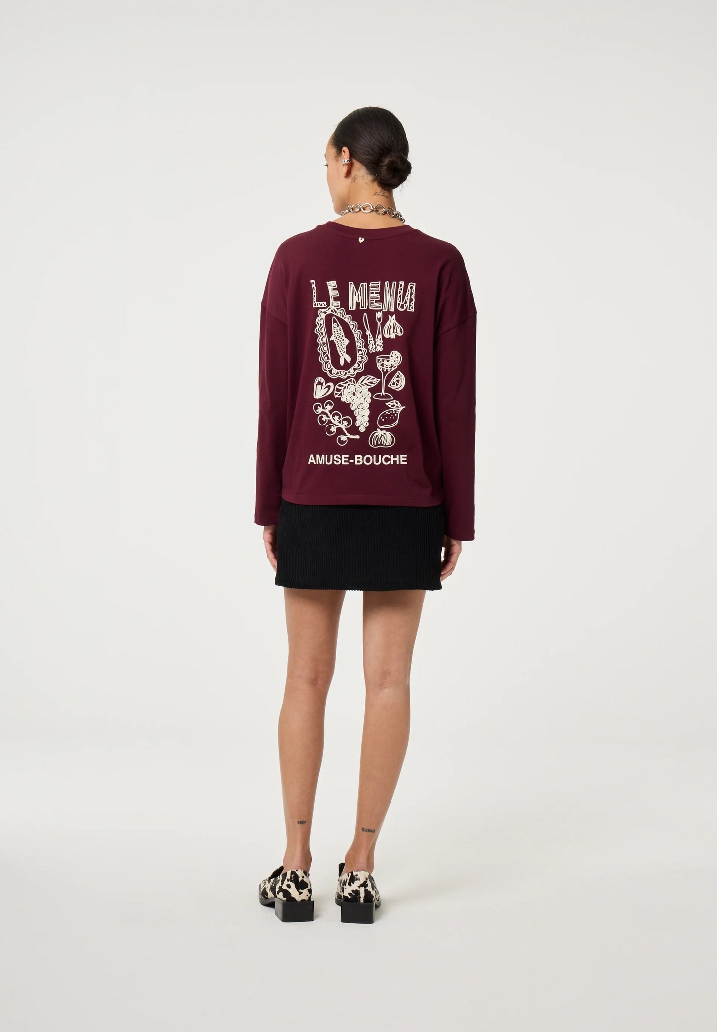 Fabienne Chapot phileine backprint pullover burgundy