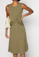 Lauren Ralph Lauren twist front jersey dress army