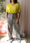 Anna van Toor v-neck lurex tee ochre