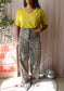 Anna van Toor v-neck lurex tee ochre
