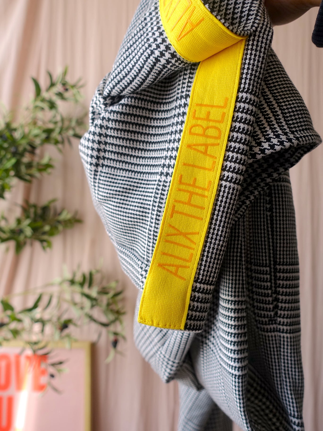 Alix the Label checkered detail pants zwart / wit