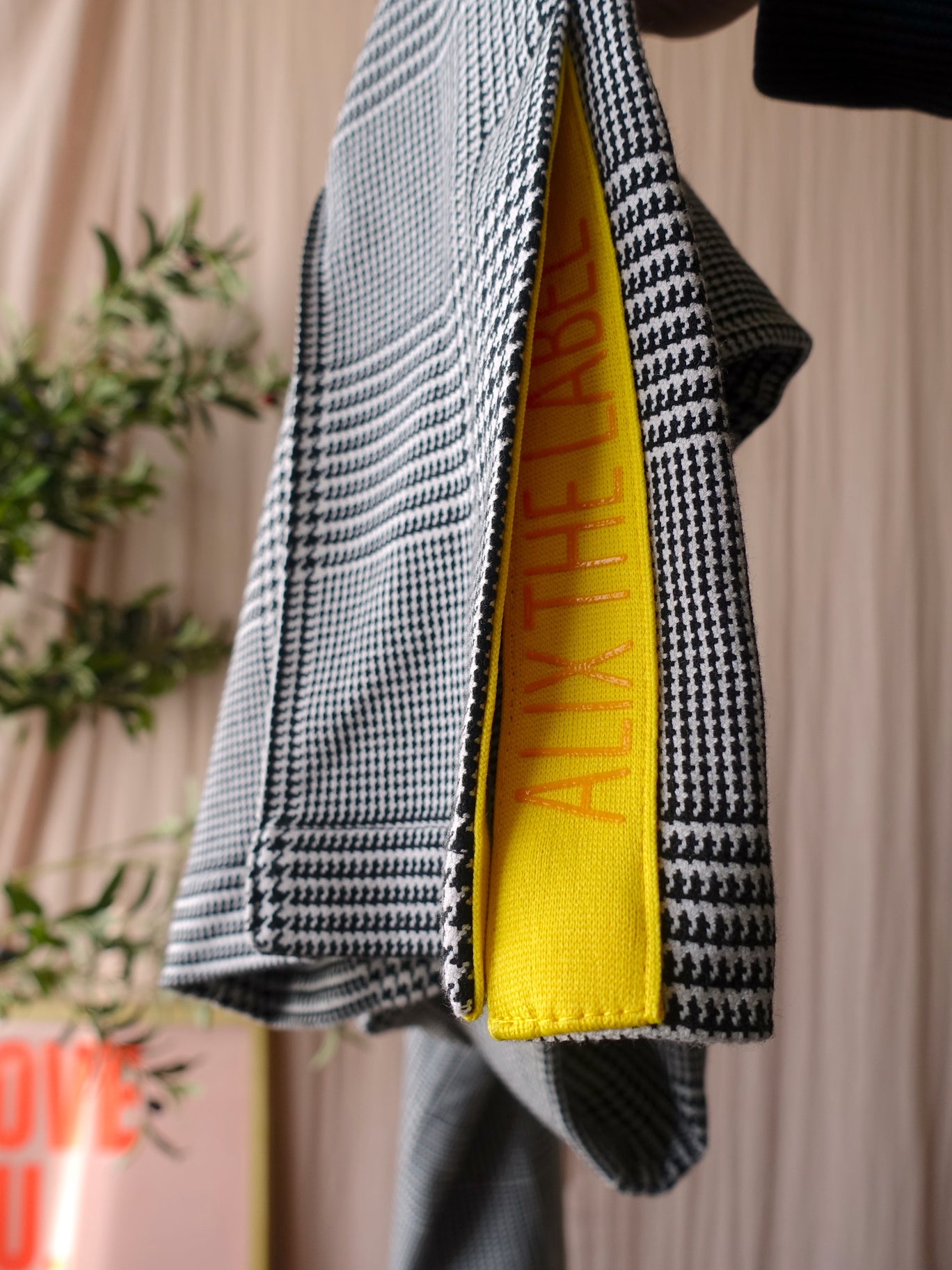 Alix the Label checkered detail pants zwart / wit