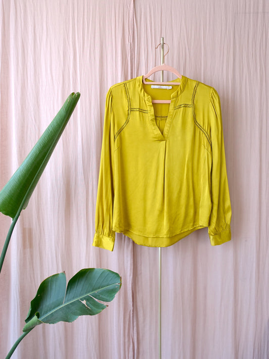 Aaiko viscose rayon blouse golden yellow