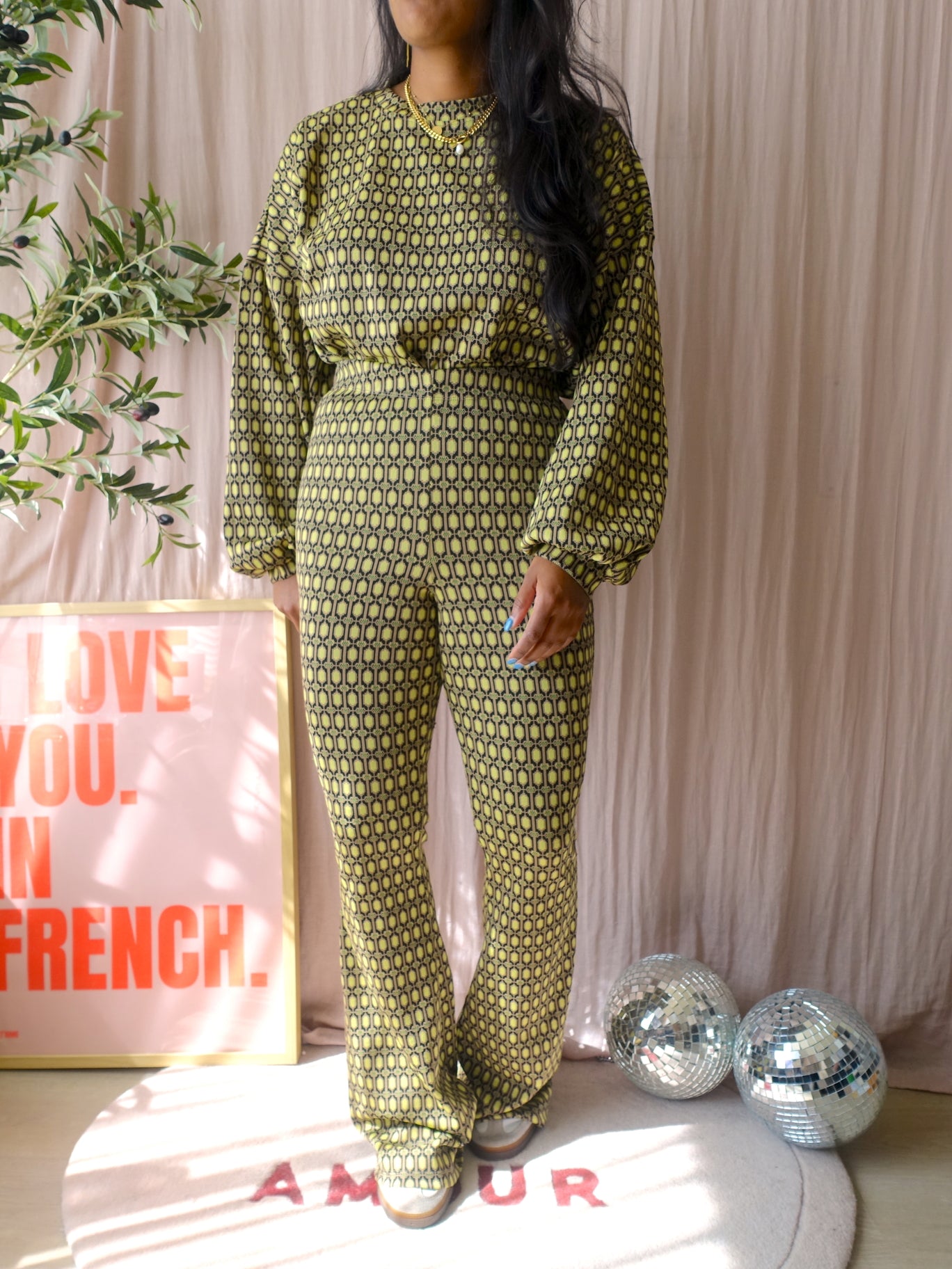 Refined Department Cristel jacquard sweater