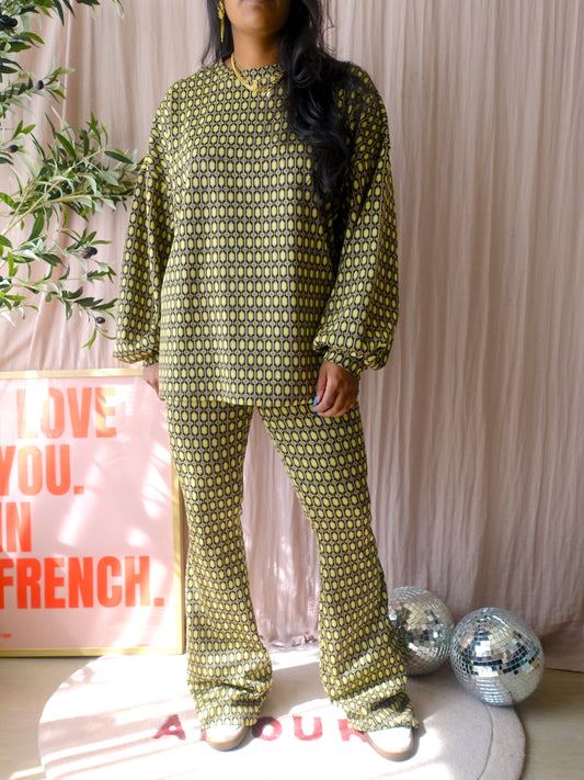 Refined Department Abba jacquard flared