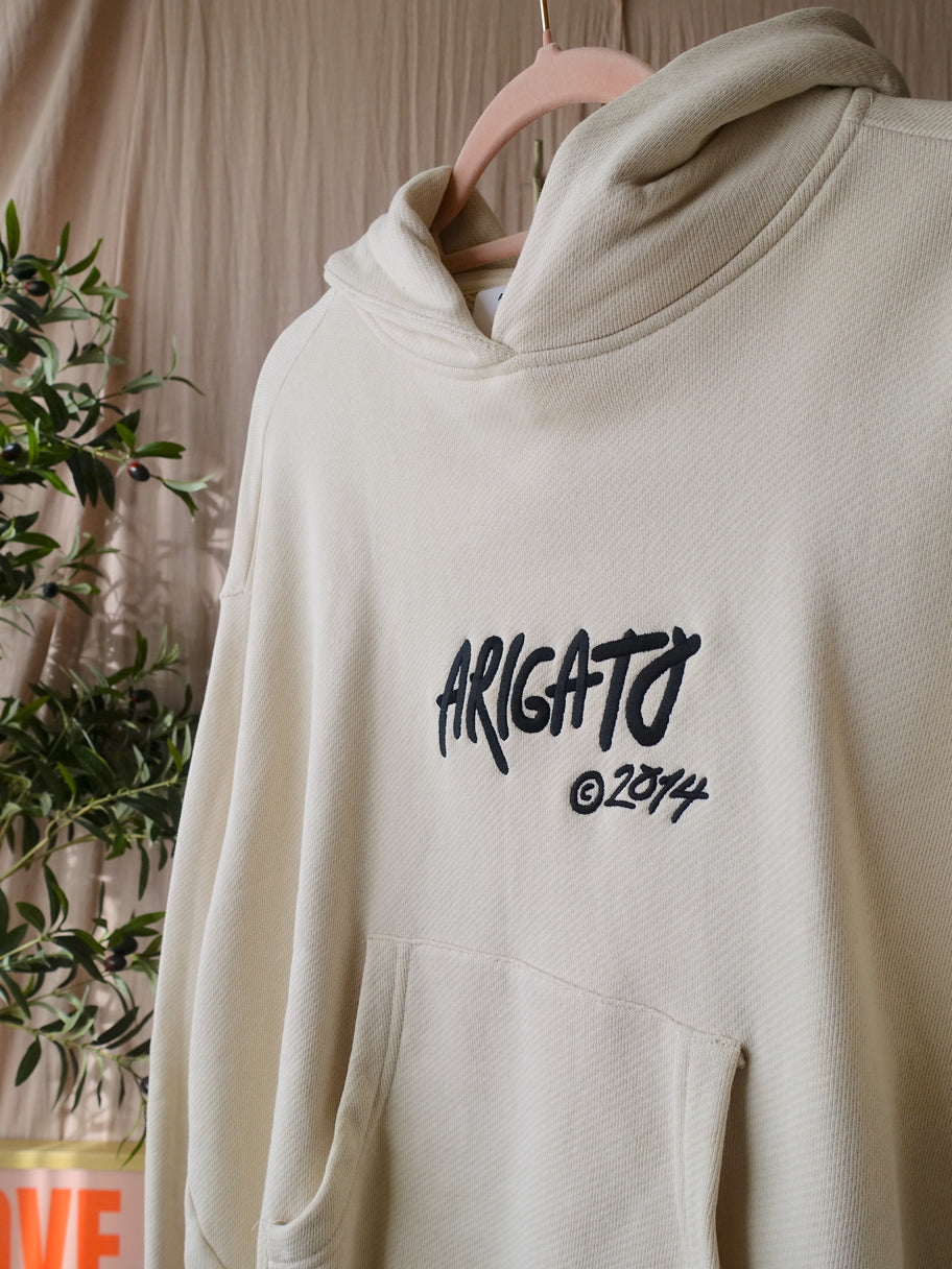 Axel Arigato oversized embroidered hoodie ecru
