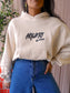 Axel Arigato oversized embroidered hoodie ecru
