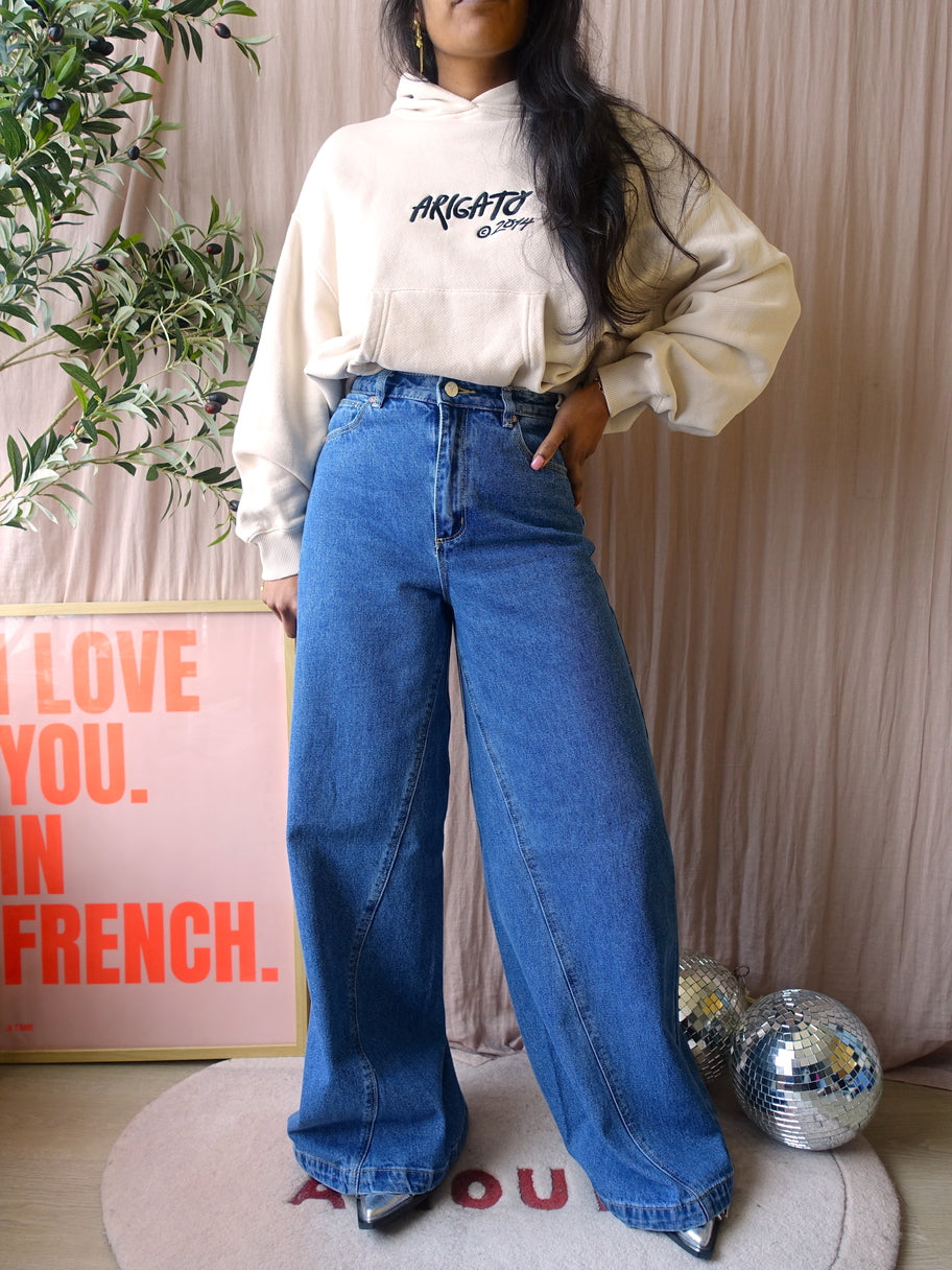 Axel Arigato oversized embroidered hoodie ecru