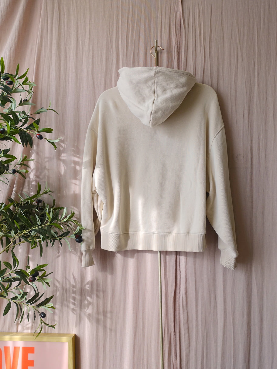 Axel Arigato oversized embroidered hoodie ecru