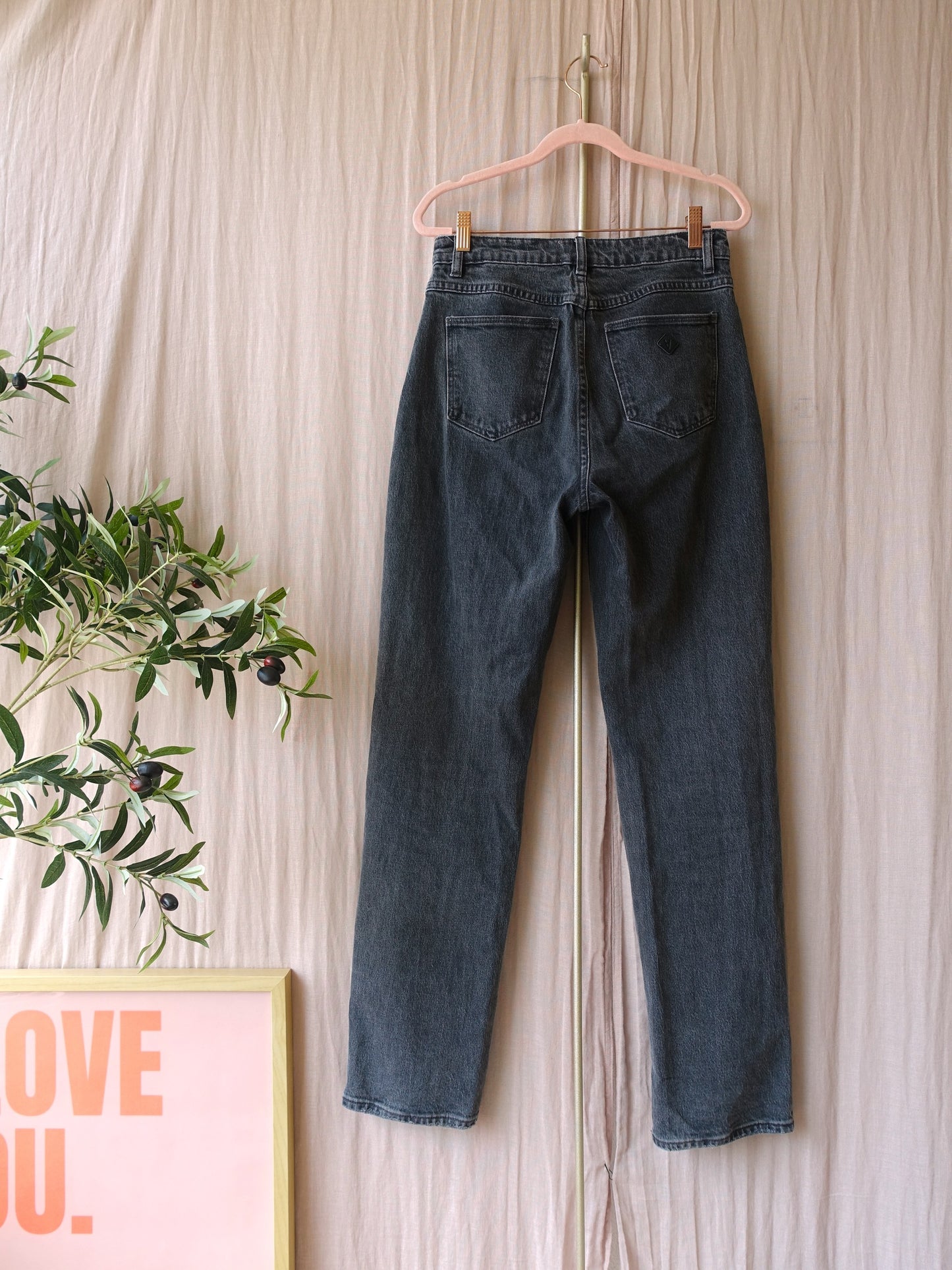 Abrand A '94 high straight tall jeans dark grey