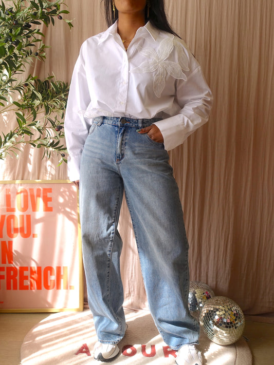 Abrand 95 mid baggy wide leg jeans vintage wash