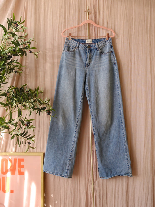 Abrand 95 mid baggy wide leg jeans vintage wash