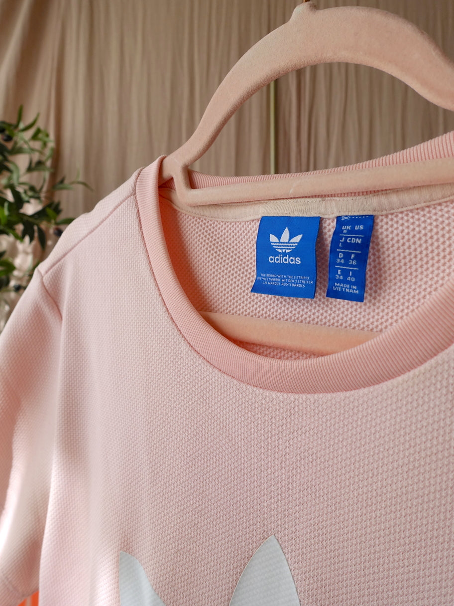Adidas originals firebird loose fit t-shirtjurk rose quartz