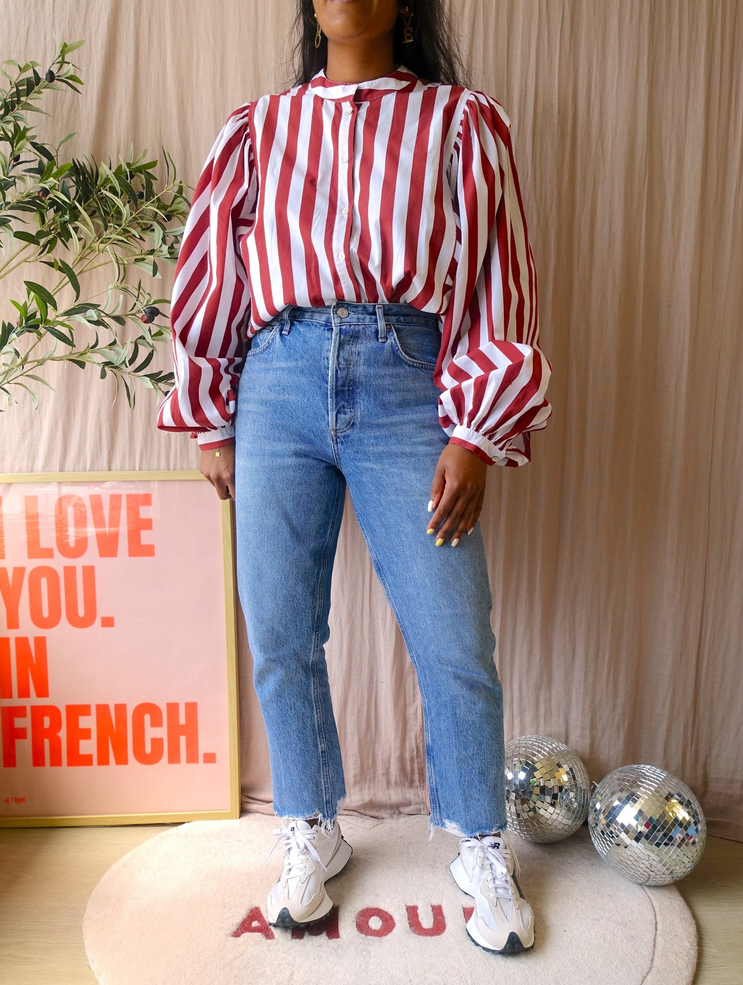 Agolde premium Riley high rise straight cropped jeans