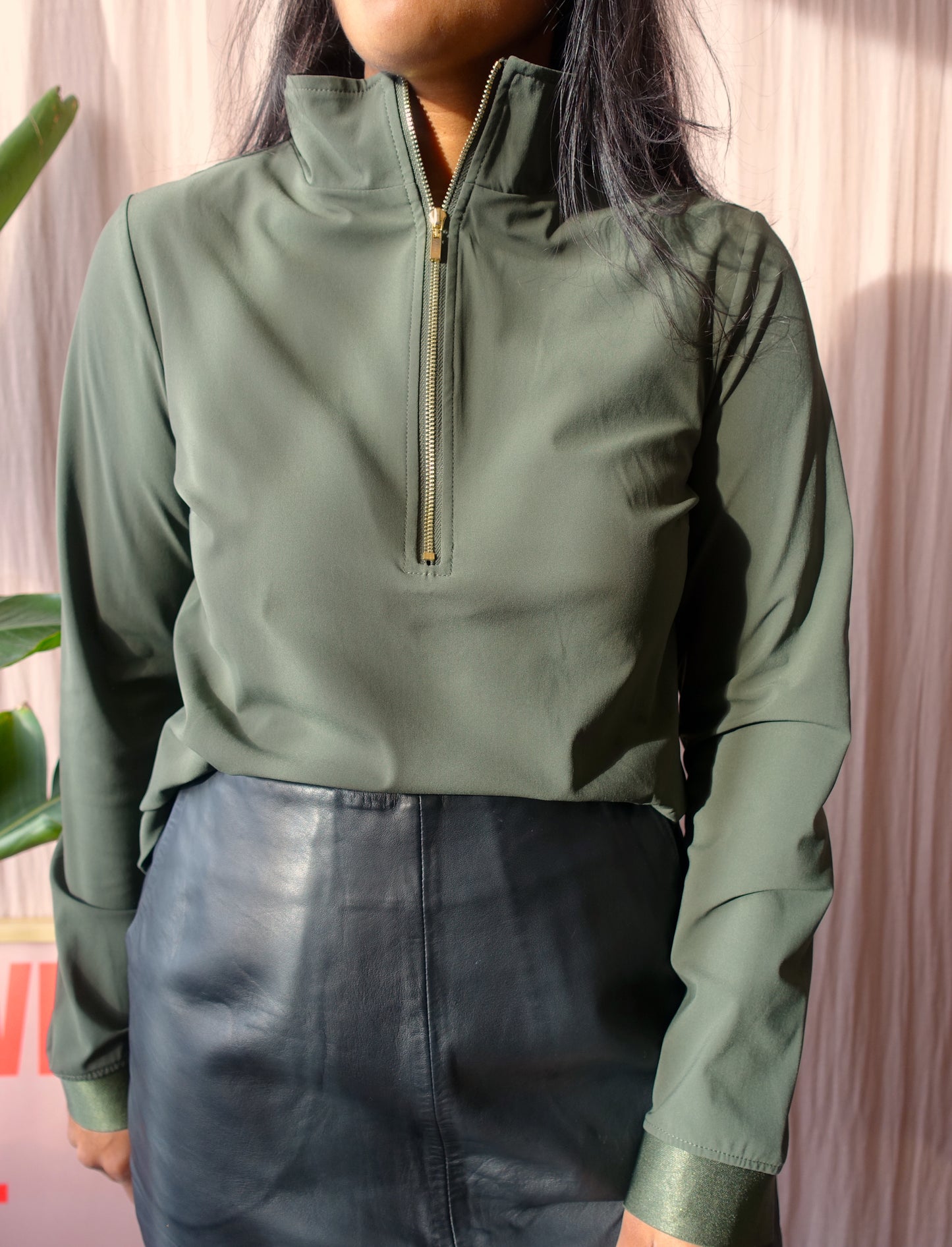 Aime balance travelstof zip top donker army