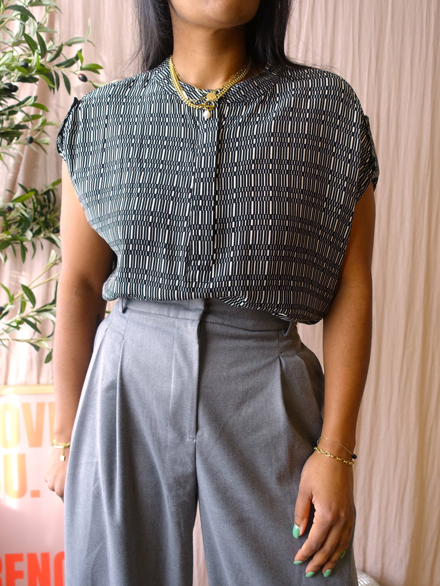 Someday zimali cupromix graphic print top