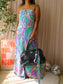Alice & Trixie 100% silk strapless maxi jurk