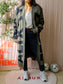 Alix the Label jacquard statement cardigan army green