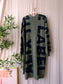 Alix the Label jacquard statement cardigan army green