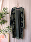 Alix the Label jacquard statement cardigan army green