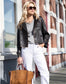 Alter Ego Florine leather jacket vintage dark chocolate brown