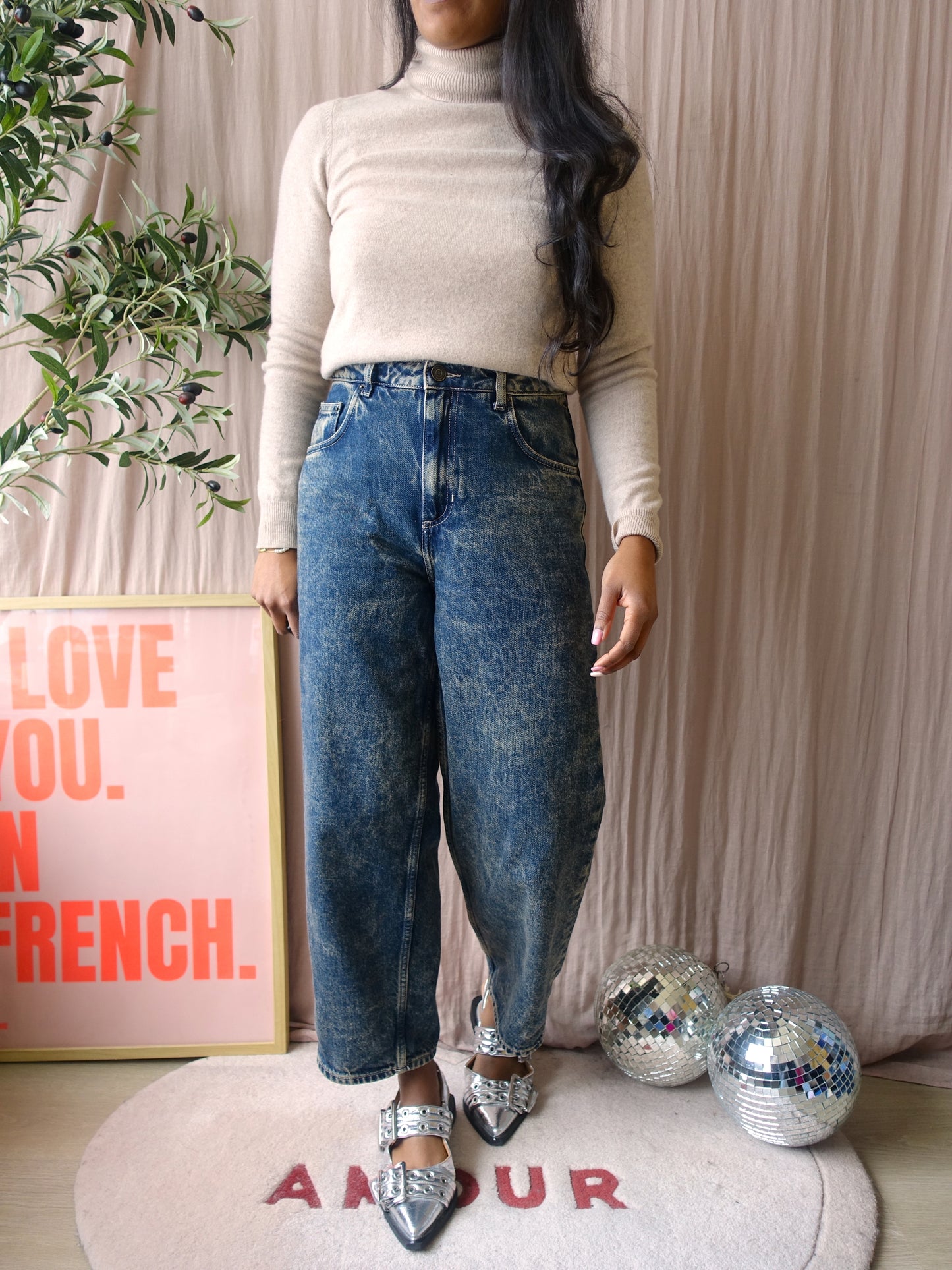 American Vintage joybird balloon cropped jeans