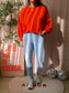 American Vintage oversized alpaca & merino knit koraal