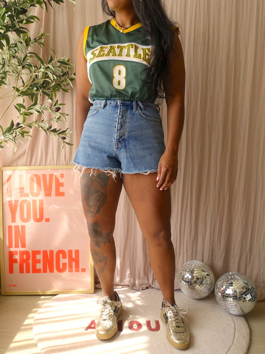 America Today Jadan mom fit denim shorts