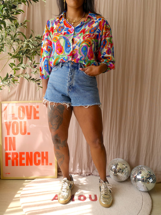 America Today Jadan mom fit denim shorts