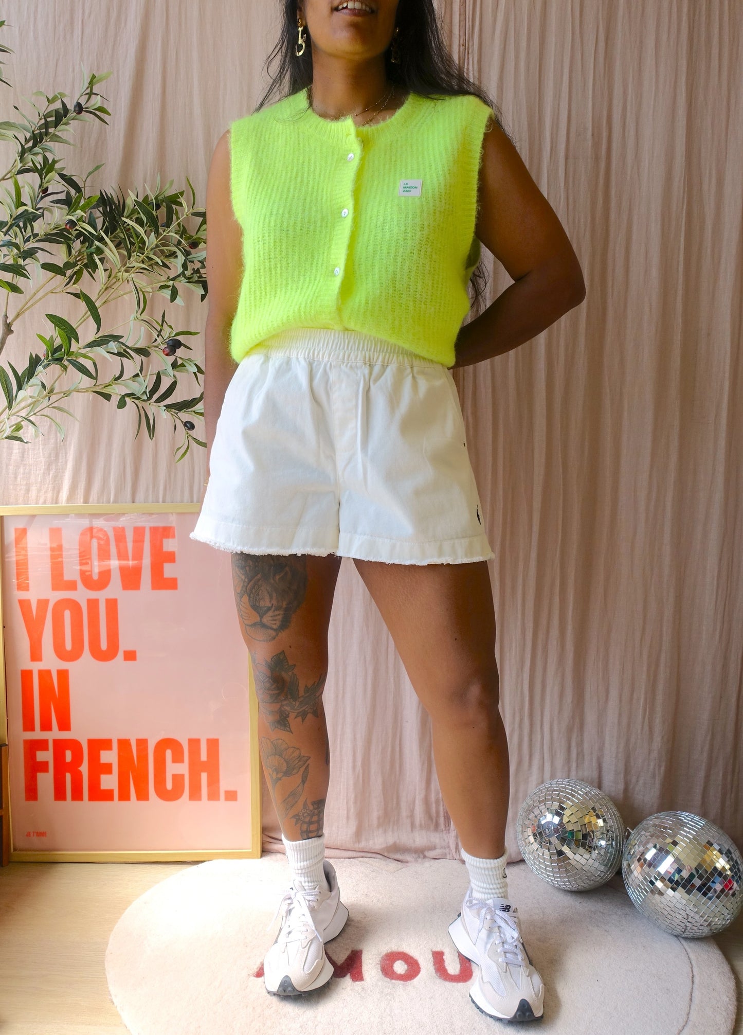 American Vintage east gilet neon yellow