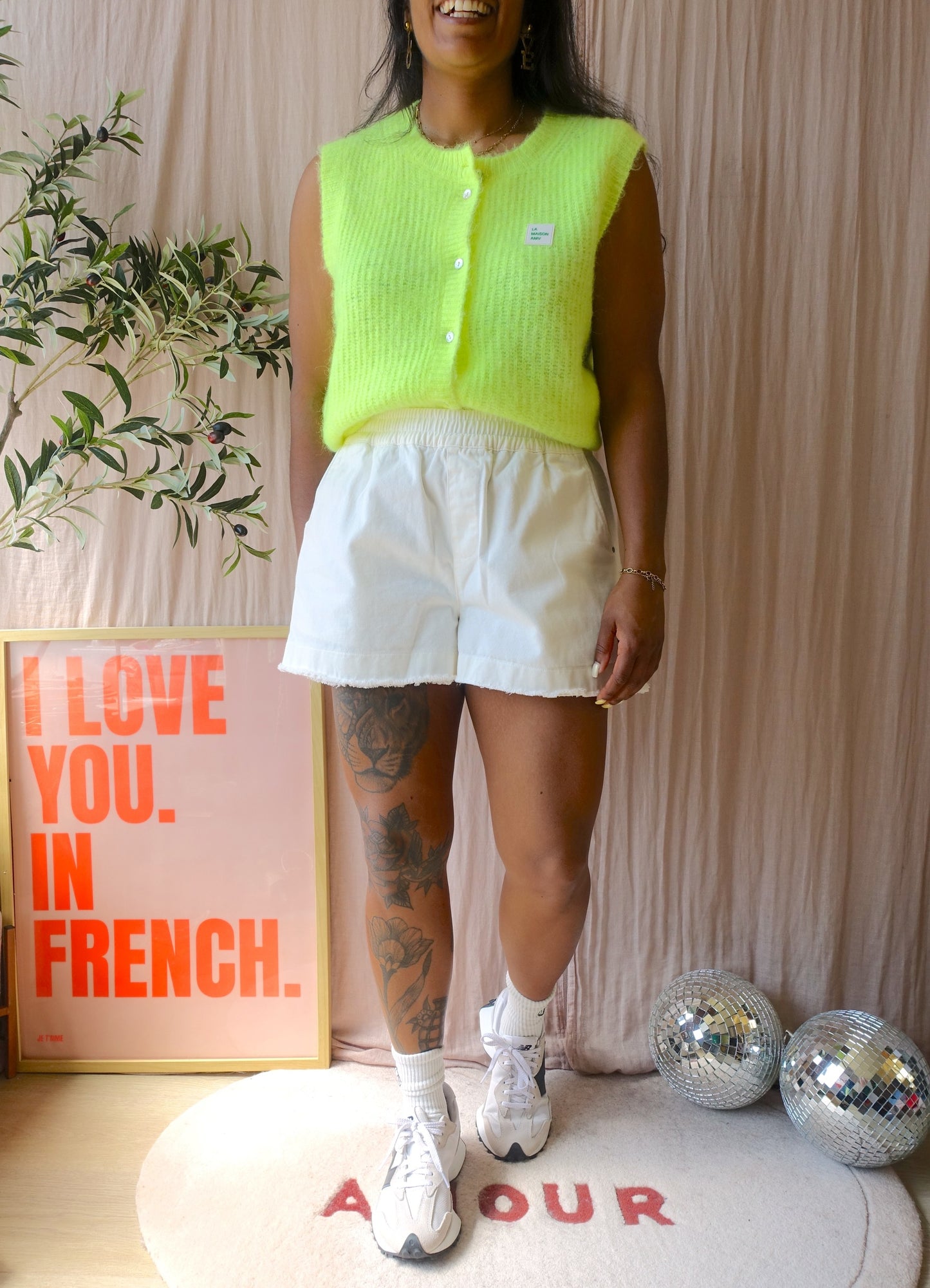 American Vintage east gilet neon yellow