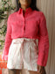 Luisa Cerano ramie shirt calypso coral