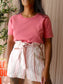 Rebecca Taylor striped linnen paperbag shorts