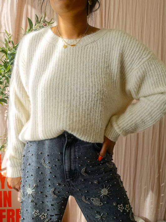 American Vintage east knit optical white