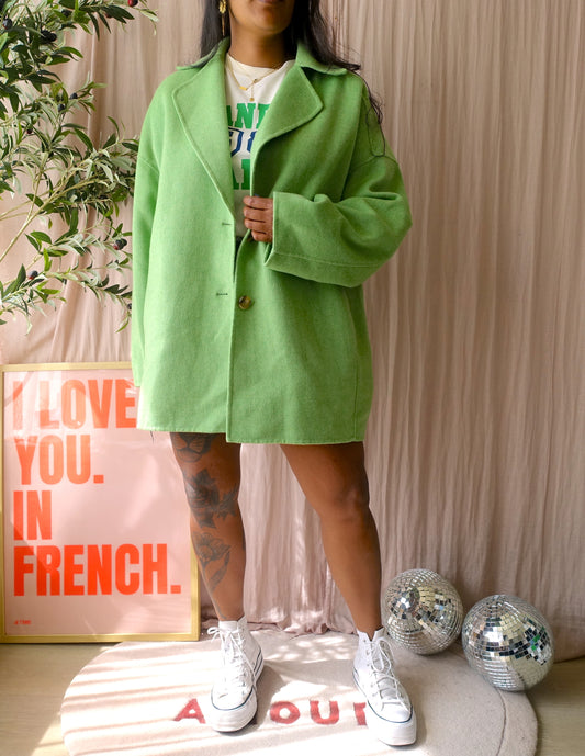 American Vintage Dadoulove coat pastel / mos groen