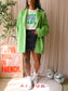 American Vintage Dadoulove coat pastel / mos groen
