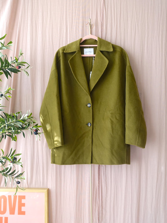 American Vintage Dadoulove coat pastel / mos groen