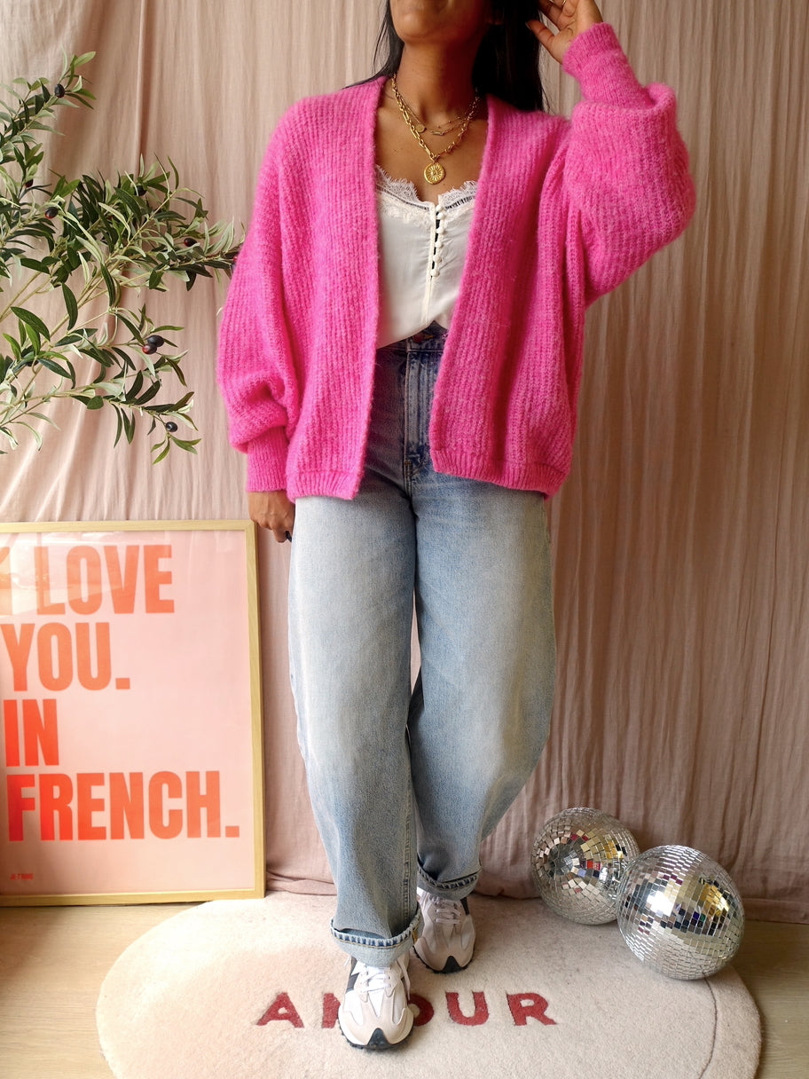 American Vintage east cardigan bubblegum pink