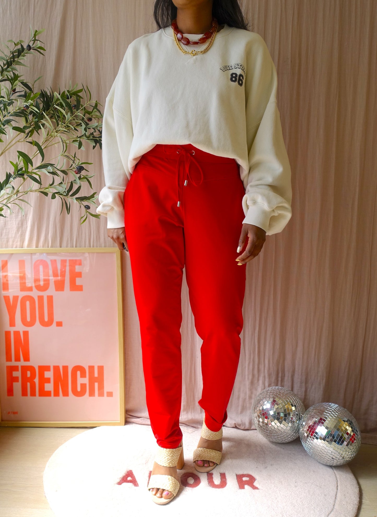 Andco woman penny travel quality pants scarlet