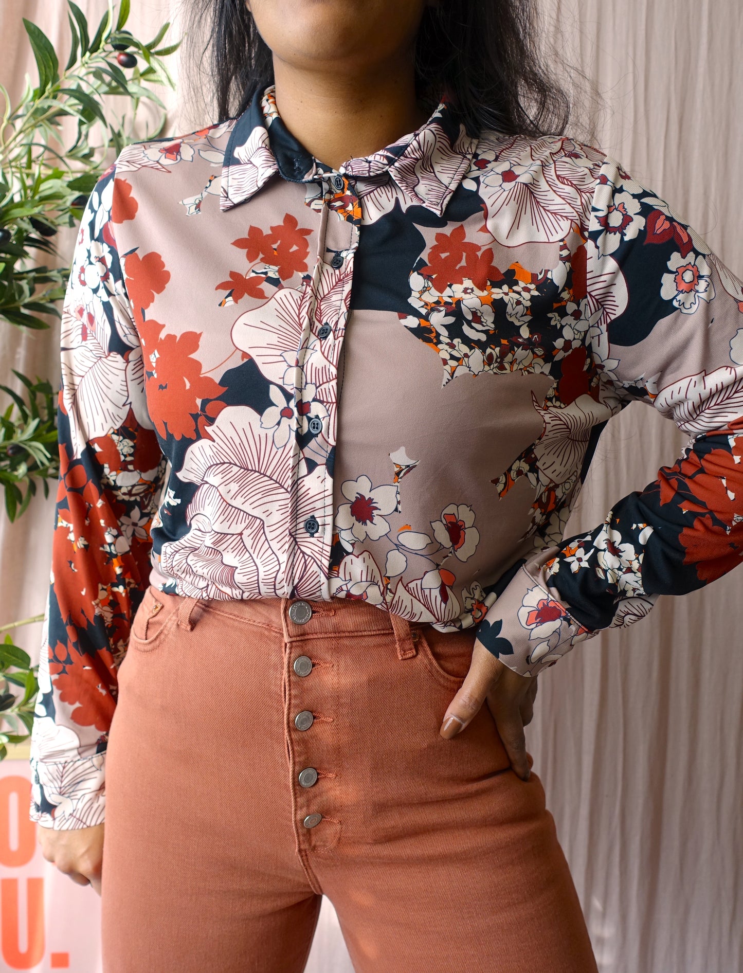 Andco woman travel quality floral blouse lotte