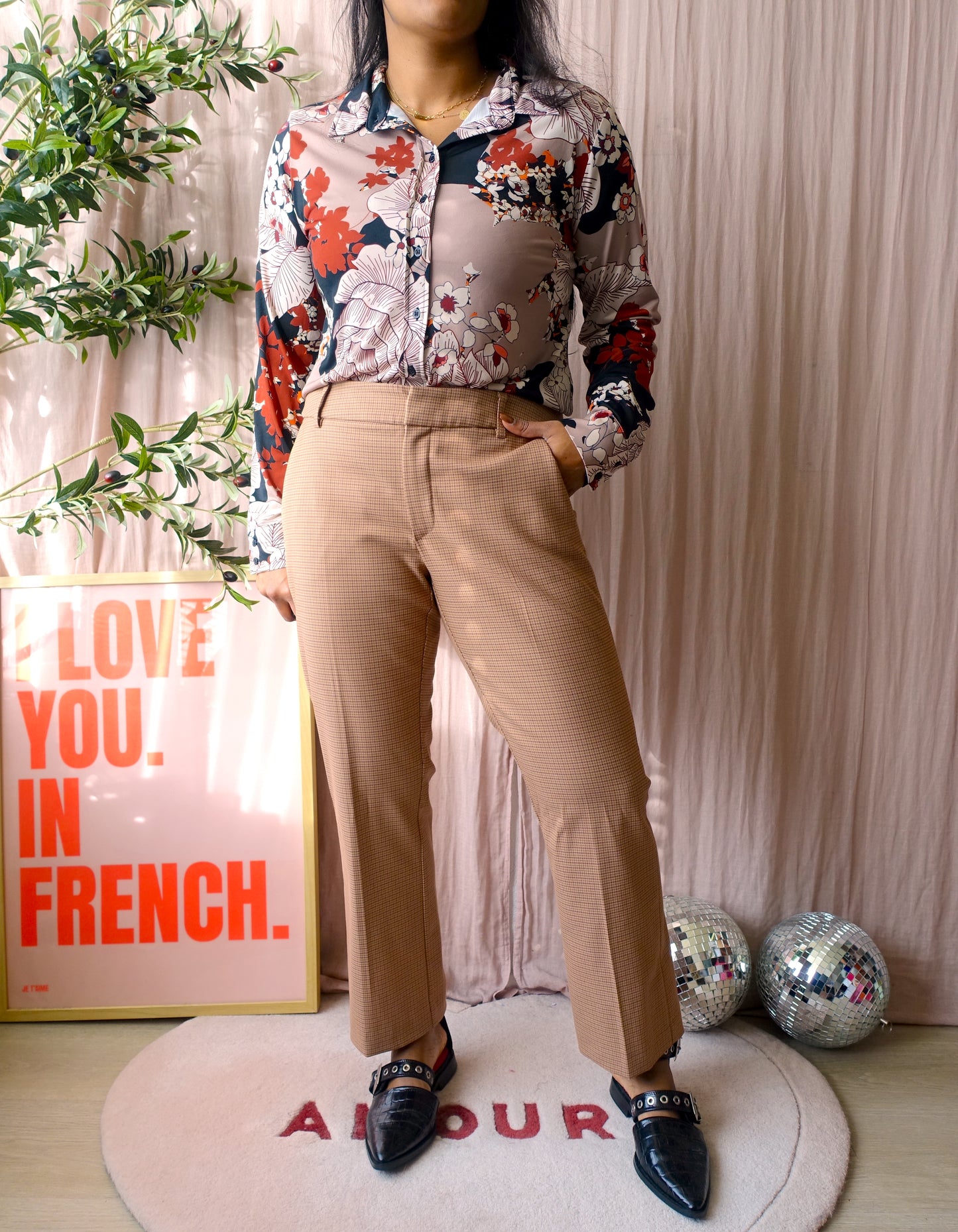 Andco woman travel quality floral blouse lotte