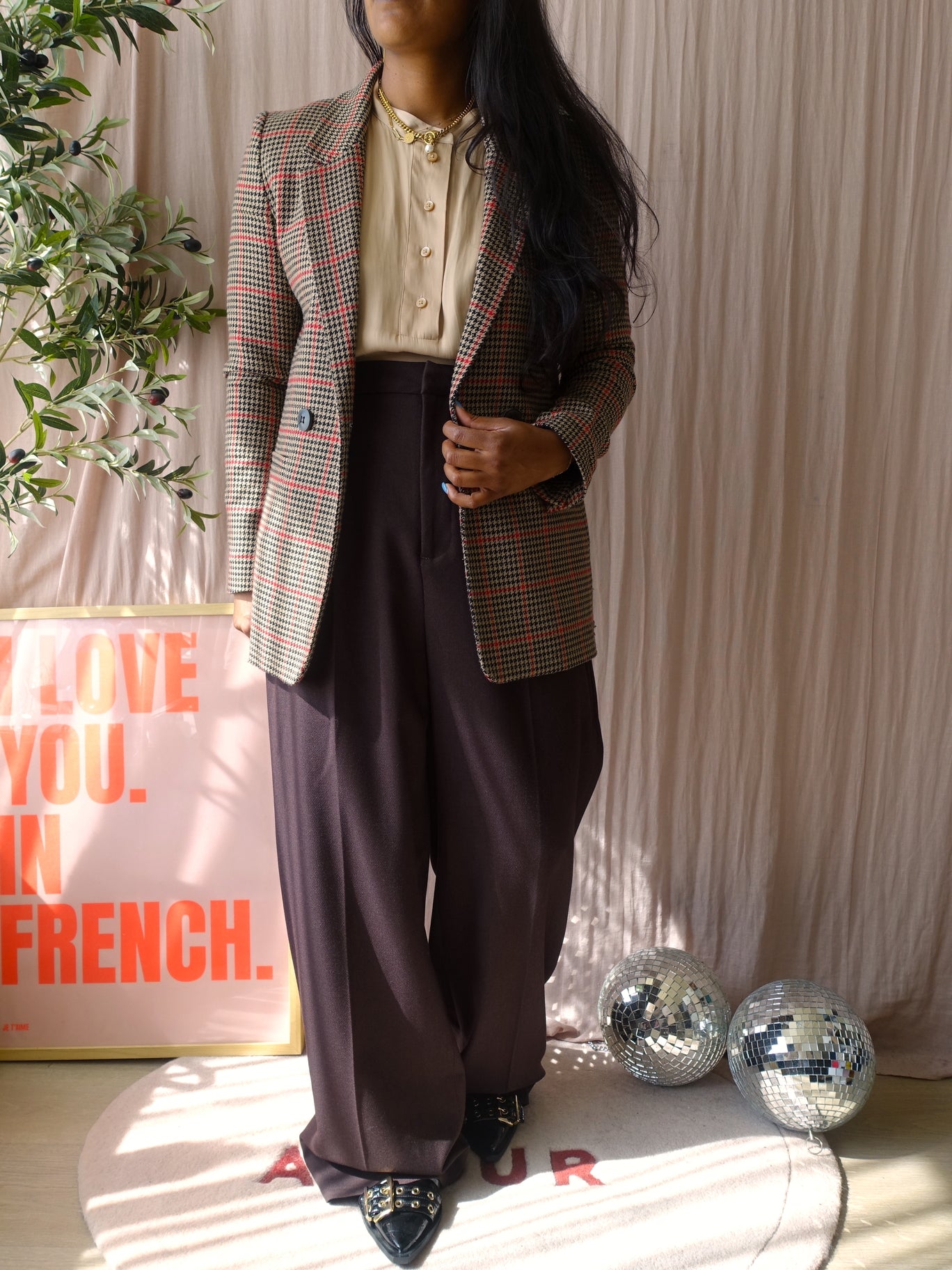 OPUS fogeta satin blouse latte camel