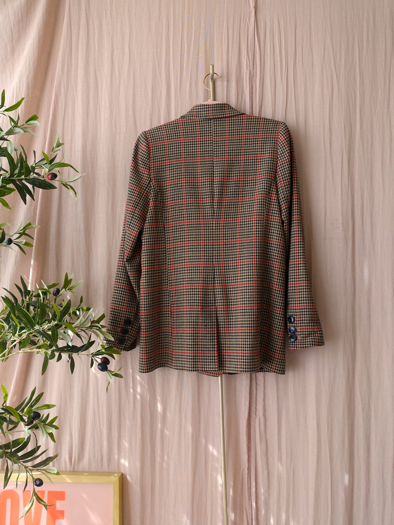 Anine Bing pied de poule blazer camel